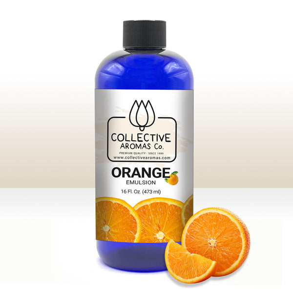 Orange Extract for Baking - Natural Orange Flavoring Emulsion for Cookies, Frosting, Ice Cream, Smoothies and Beverage - 16 fl oz Kosher Orange Flavor by Collective Aromas Co.