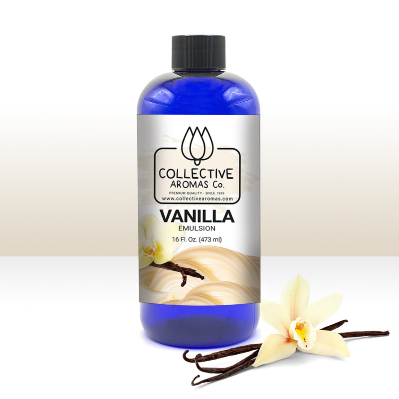 Clear Vanilla Extract for Baking - Natural Vanilla Flavoring Emulsion for Cookies, Frosting, Ice Cream, Smoothies & Beverage - 16 fl oz Kosher, Vanilla Extract by Collective Aromas Co. (Vanilla)